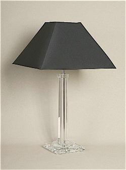 ALEXANDERS  36CM WASHINGTON CRYSTAL SQUARE LAMP COLUMN LAMP